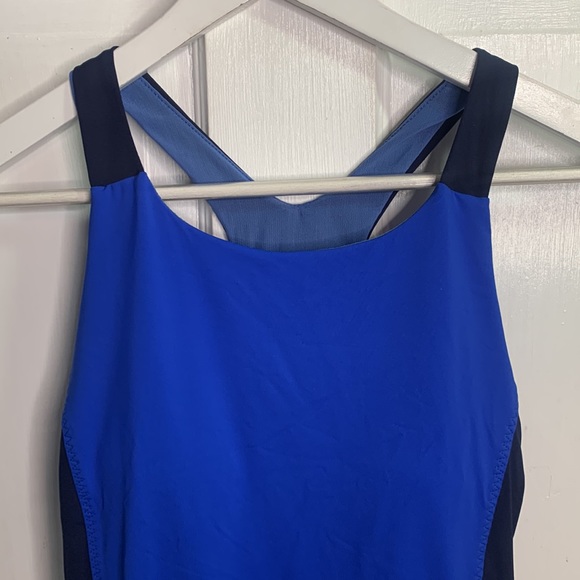 Athleta Blue Colorblock Swim Beach Summer Dress W-715 Sz XS - Picture 5 of 11
